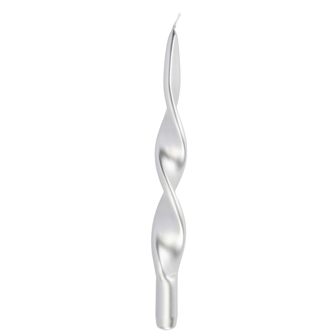 CANDELA 270/22 SPIRALE - METALLICO ARGENTO (conf.ne da 4 pzi)